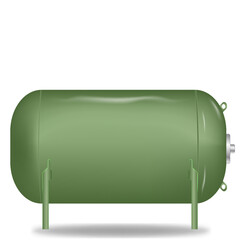 Gas cylinder isolated on white background. Tank. 
