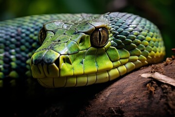 Fototapeta premium Midjourney prompt showcasing a detailed illustration of the year of the green wood snake