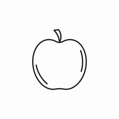 apple fruit icon sign vector