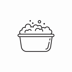 basin foam shower icon sign vector