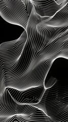 wallpaper of abstract lines in all black coloring