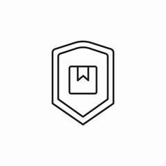 delivery insurance package icon sign vector