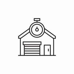 time warehouse icon sign vector