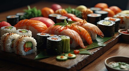 Sushi platter with nigiri