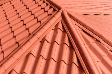 Custom Metal Roofing That Looks Like Tile On A Commercial Building