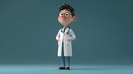 Cartoon Doctor 3D Render