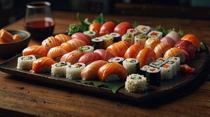 Sushi platter with nigiri