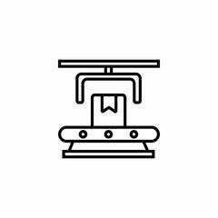 factory package hook icon sign vector