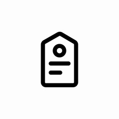 label tag icon sign vector