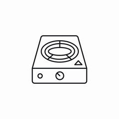 portable gas stove icon sign vector