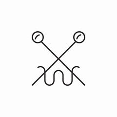 tailor pins clips icon sign vector
