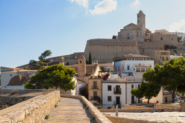 Cathedral - Catedral de Santa Maria, on top of the Dalt Vila on the island of Ibiza.