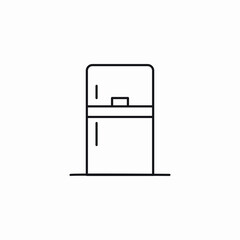 kitchen fridge icon sign vector