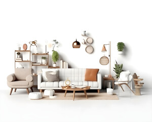 interior design concept home modern architecture furniture object idea generative Ai.