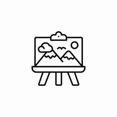 easel art painting icon sign vector