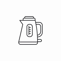 electronic kettle icon sign vector