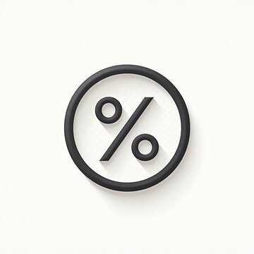 A percentage icon that represents an increase or decrease, icon on white background