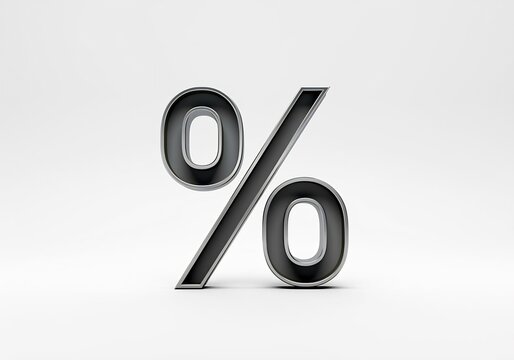A percentage icon that represents an increase or decrease, icon on white background