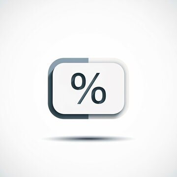 A percentage icon that represents an increase or decrease, icon on white background