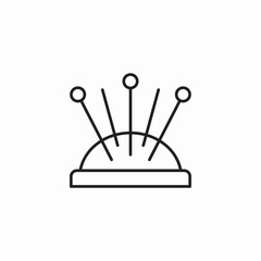 needles tailor icon sign vector