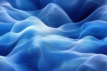 Obraz premium Soft blue flowing abstract curves, seamless design