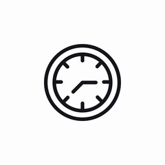 clock time icon sign vector