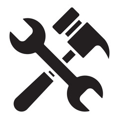 Wrench and Hammer Tools icon.