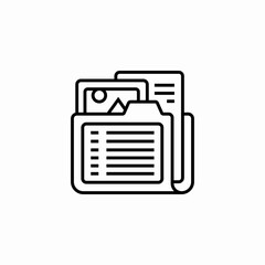 media files folder icon sign vector
