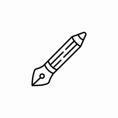 pencil ink pen icon sign vector
