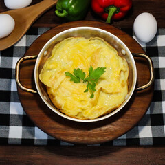 Omelette fried egg