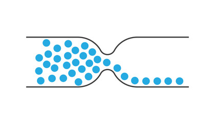 Bottleneck diagram template. Clipart image isolated on white background.