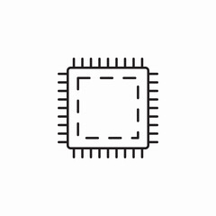 cpu processor icon sign vector