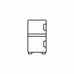 fridge kitchen icon sign vector