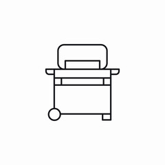 hotdog cart icon sign vector