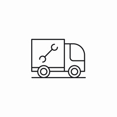 service mechanic truck icon sign vector