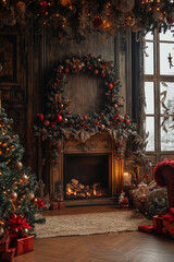 Christmas frame wallpaper, background