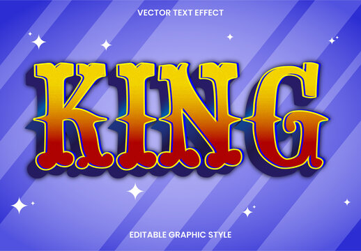 Yellow And Red King Style Gradient Vintage Font Text Effect