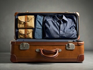 vintage suitcase on table