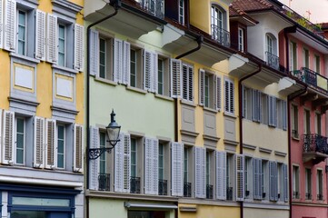 Obraz premium Lucerne old town, old buildings in a raw