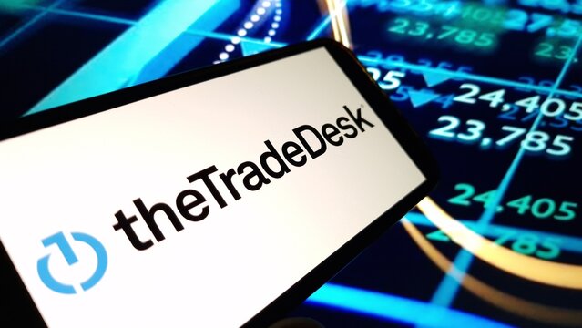 Konskie, Poland - November 18, 2024: The Trade Desk company logo displayed on mobile phone