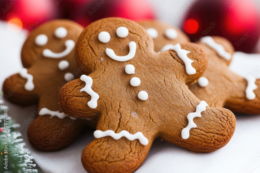 Poster freshly baked ginger cookies in a warm and inviting display