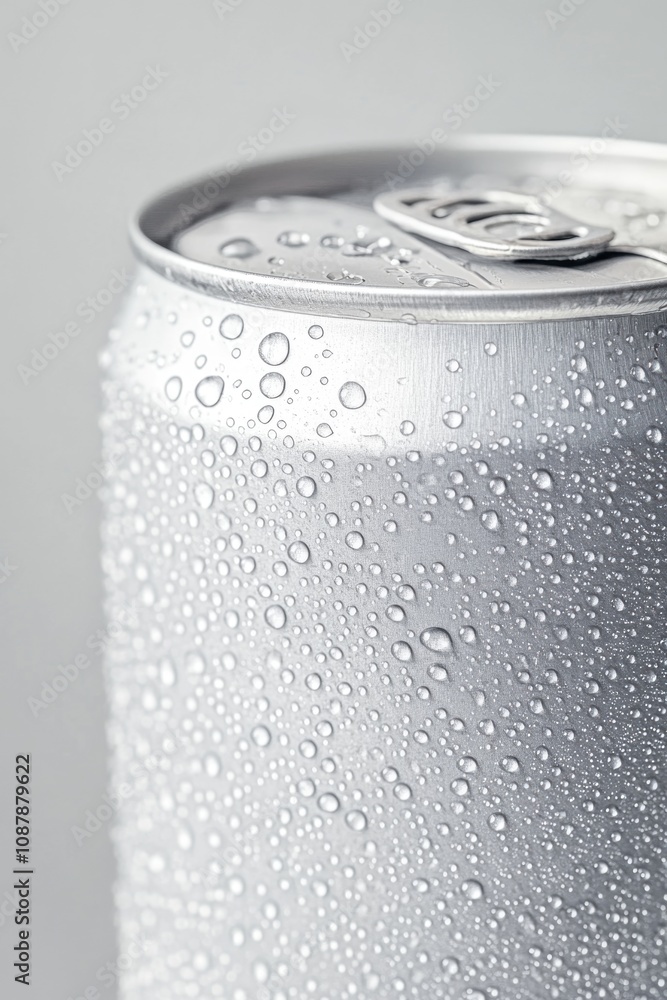 Aufkleber a can of soda with water droplets on its surface
