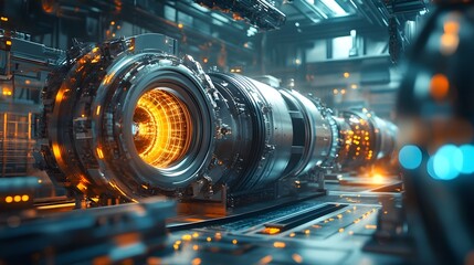 Fototapeta premium Advanced energy generation systems such as magnetic power