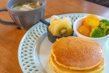 パンケーキで素敵な朝ご飯