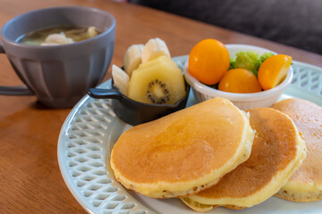 パンケーキで素敵な朝ご飯