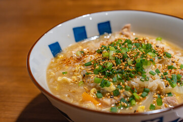 体にしみる雑炊