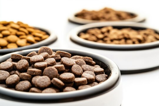 A photo of dog food with ingredients and texture