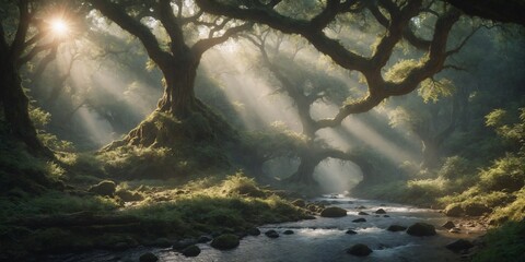 morning in the forest