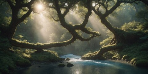 waterfall in the park