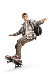 Male student riding a skateboard © Ljupco Smokovski